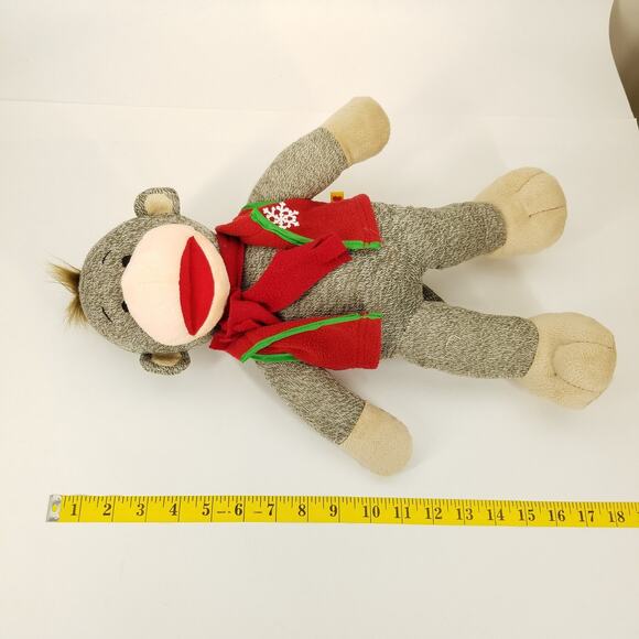 Build A Bear Nick Boy Sock Monkey Plush Red Scarf Sweater Vest Stuffed Toy 2013 - Picture 10 of 10